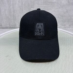 Ole Red Trucker Hat Cap Snapback Mens Black Cotton Mesh Blake Shelton Dog Logo